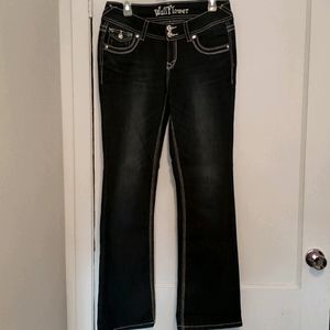 Dark blue wallflower bootcut jeans